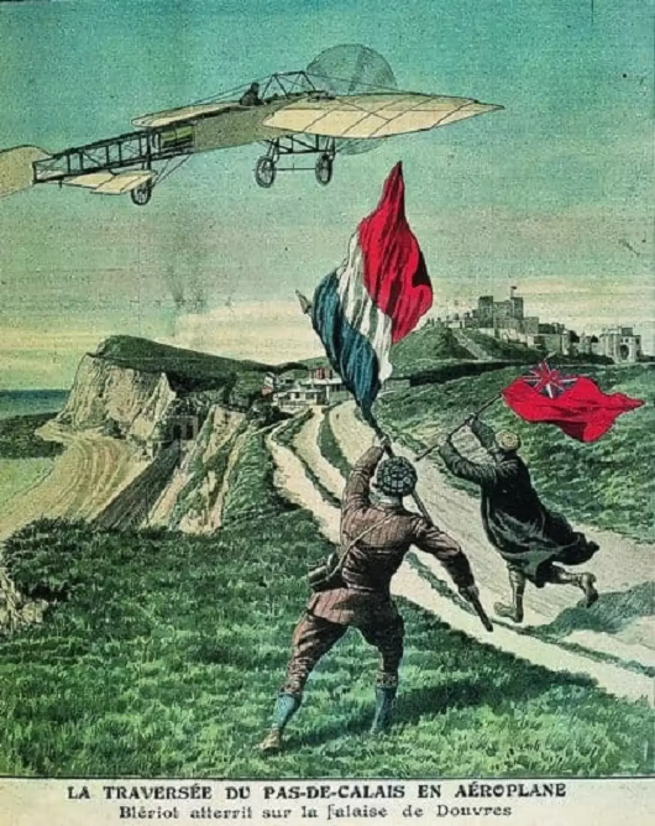 Пам'ятний плакат на честь перельоту через Ла-Манш на аероплані, 1909 рік. Фото: larousse.fr