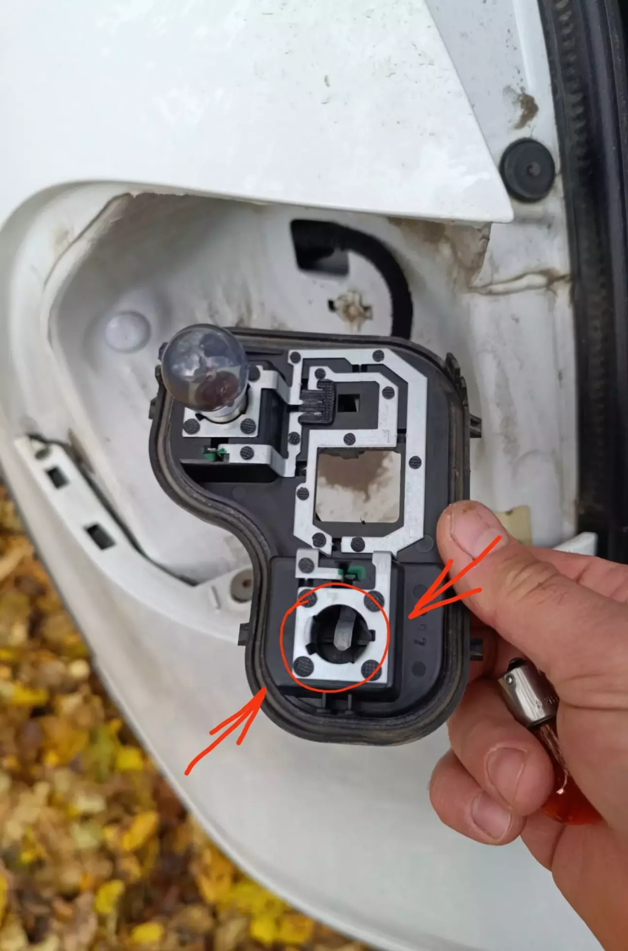 Встановлюємо оранжеву лампочку