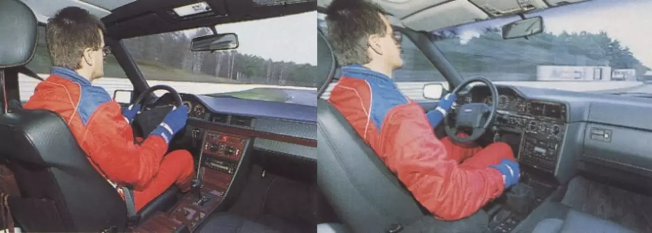 (Слева) Автоматически: До 100 км/ч за 7,0 секунды. (Справа) Ускоряется: До 100 км/ч за 6,8 секунды