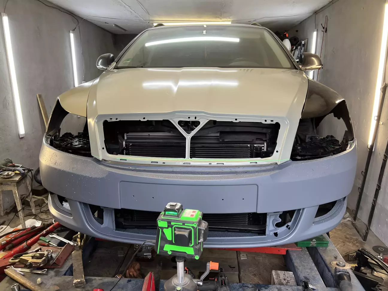 Пробна наборка….бампер не стає😢