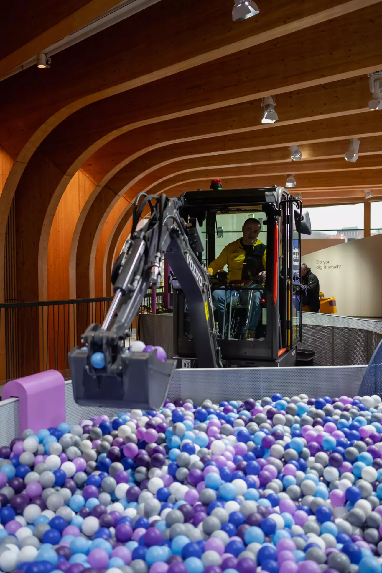 Можна на такому екскаваторі пограти, в м'ячиках покопатися. 😁