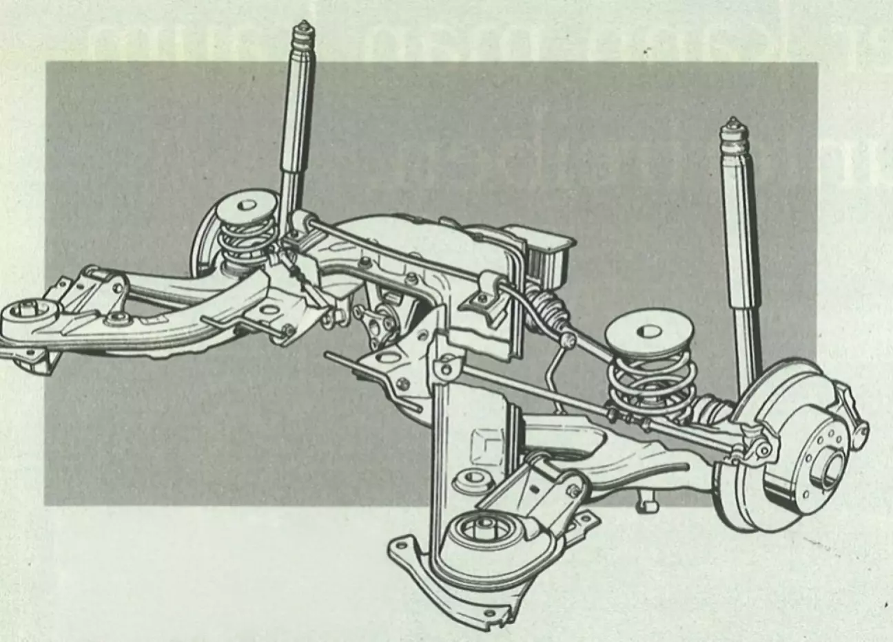Задняя подвеска имеет дополнительный диагональный рычаг для повышения боковой устойчивости.