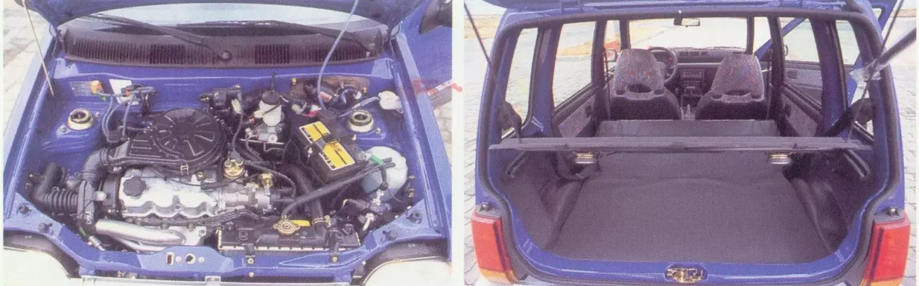 Подкапотное пространство Tico. Багажный отсек также отличается вместительностью.