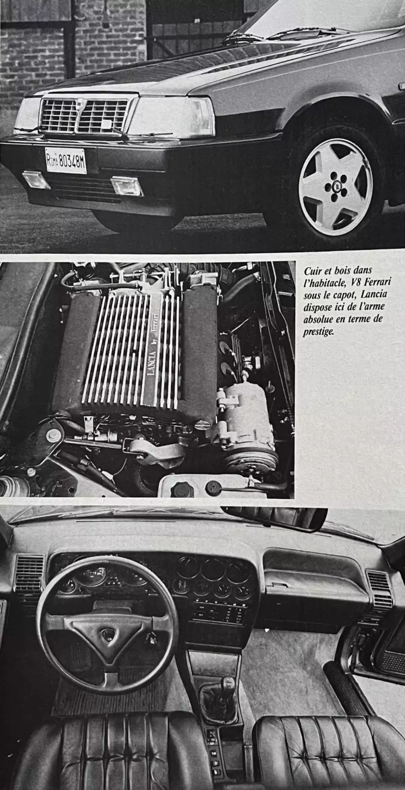 Кожа и дерево в салоне, V8 Ferrari под капотом — Lancia получила абсолютное оружие в плане престижа.