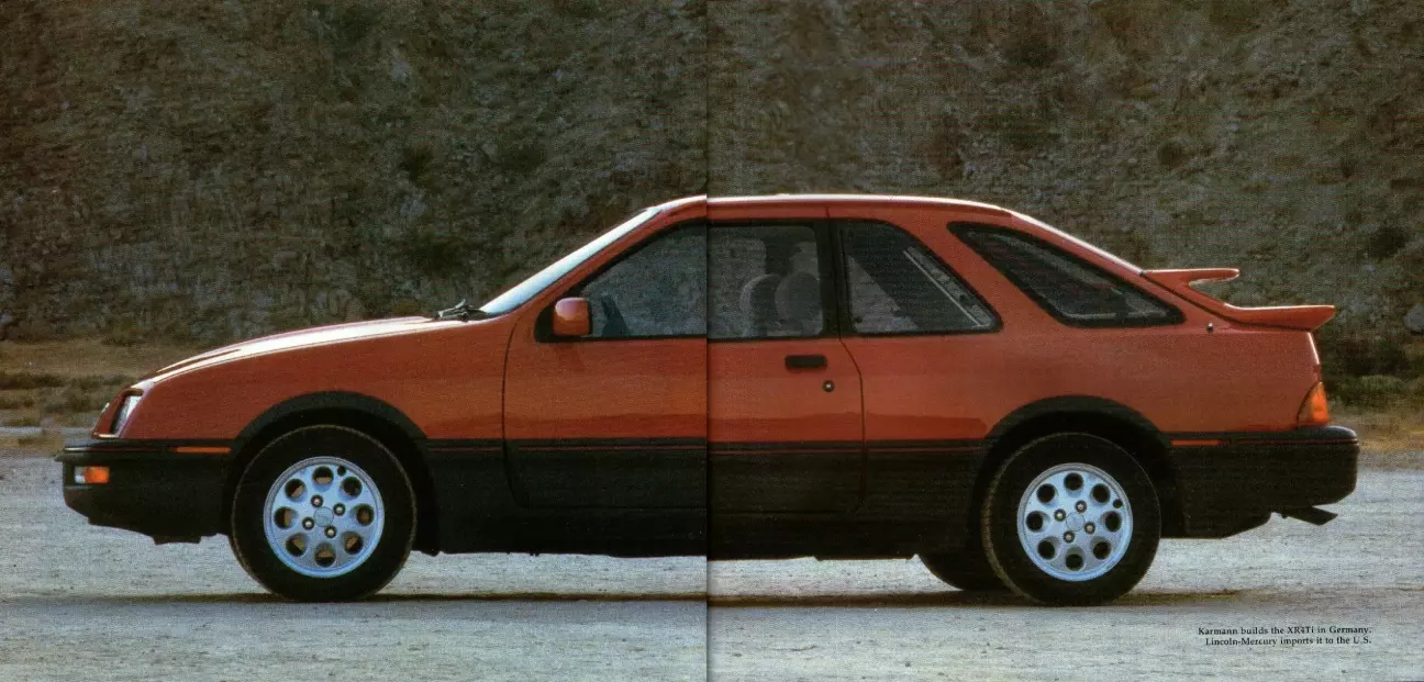 Karmann собирает XR4Ti в Германии. Lincoln-Mercury импортирует его в США.