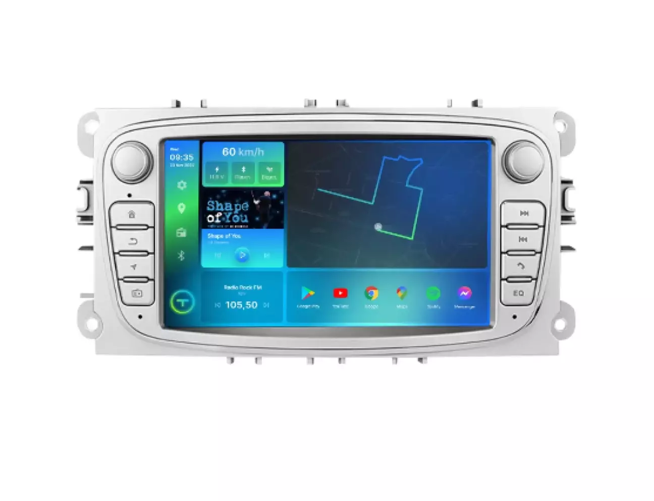 Torssen F7432-2 Ford Focus 2/Mondeo/S-Max/Fiesta/Fusion 4/32 Carplay 07-11 Silver