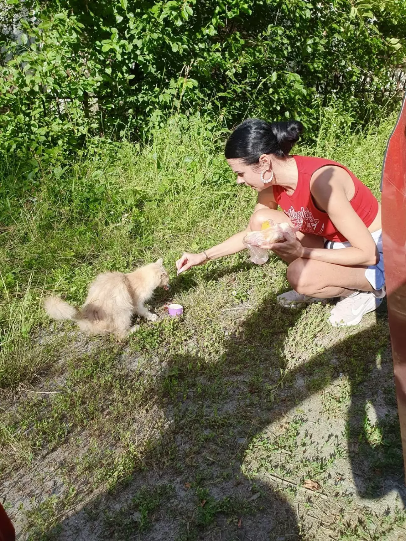 Ковбасу ця бідося їла, наче, вперше в житті…🥺