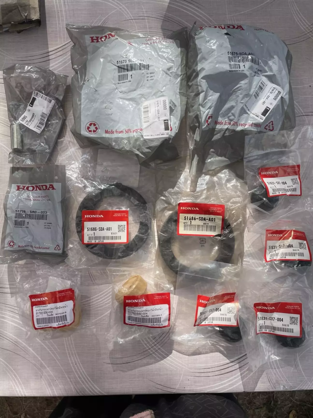 51631SV7004(4шт.), 51722SS0004(2шт.) 051728SR0003(2шт.), 051686SDAA01(2шт.), 51675SDAA01(2шт.)