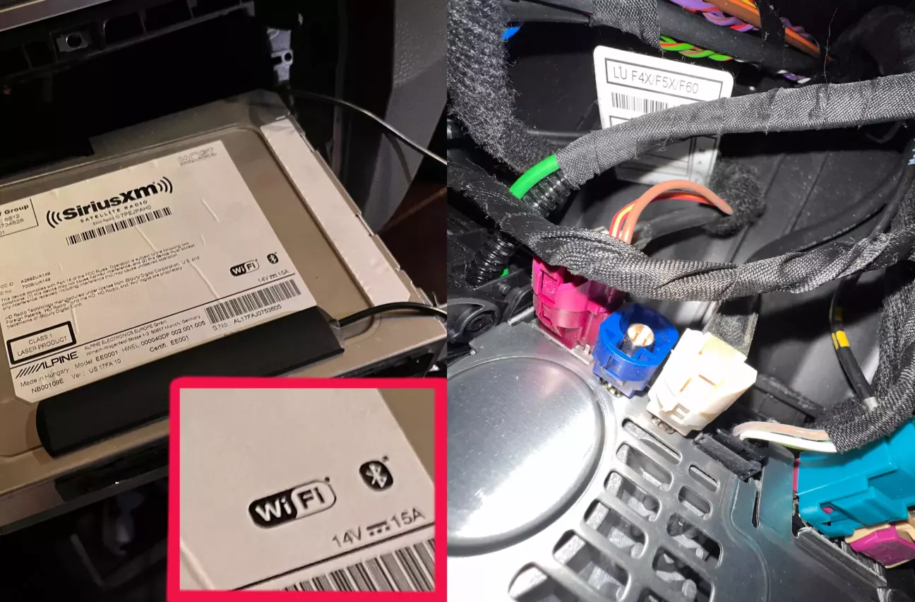 Значок Wi-fi і синій розʼєм для його антени