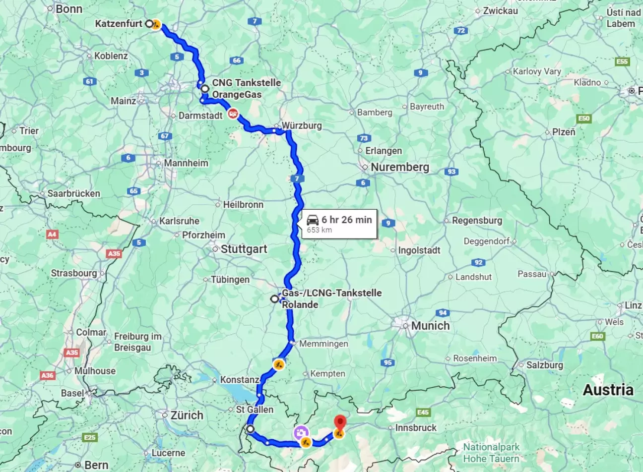 наш маршрут за 1й день відпустки