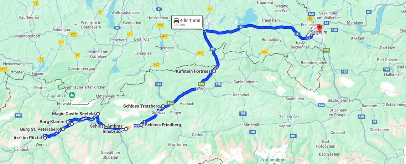 Гугель каже, що за 2й день накаталося ще десь 280 км