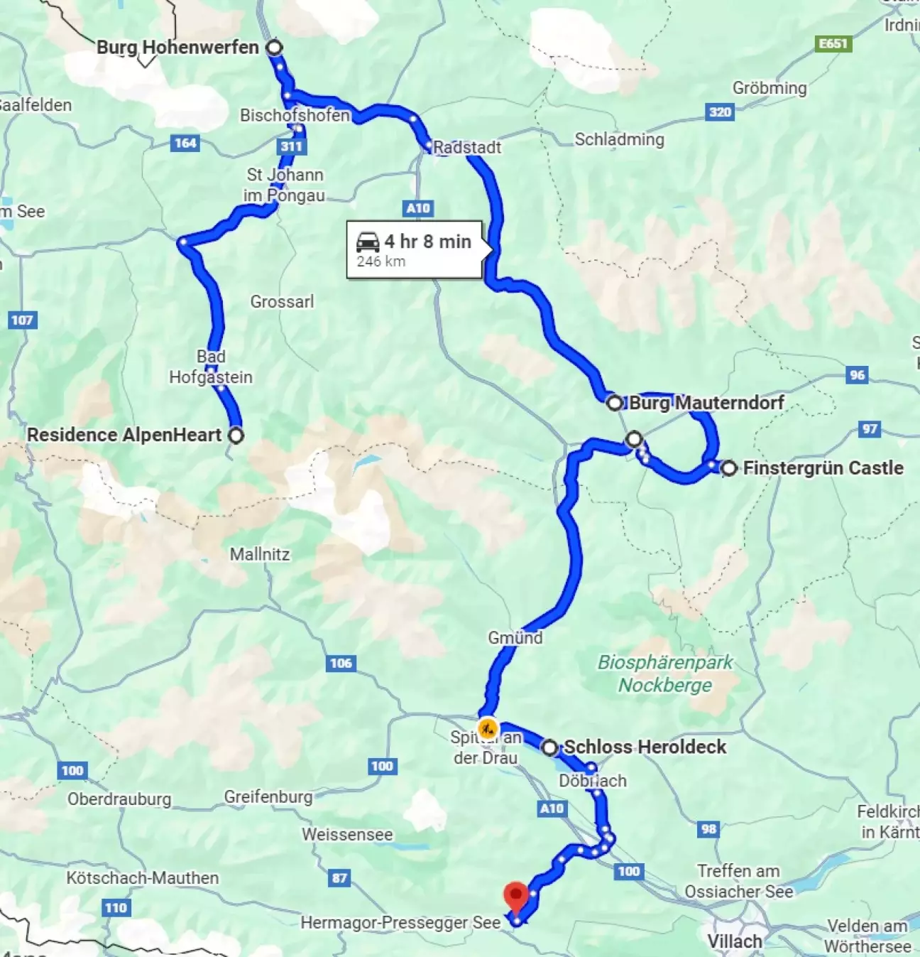 наш маршрут в 4й день подорожі