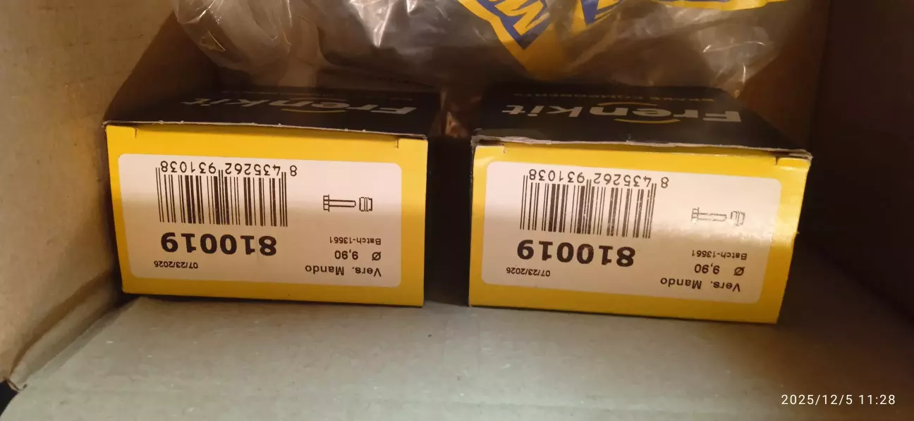 Передний ремкомплект направляющих суппортов