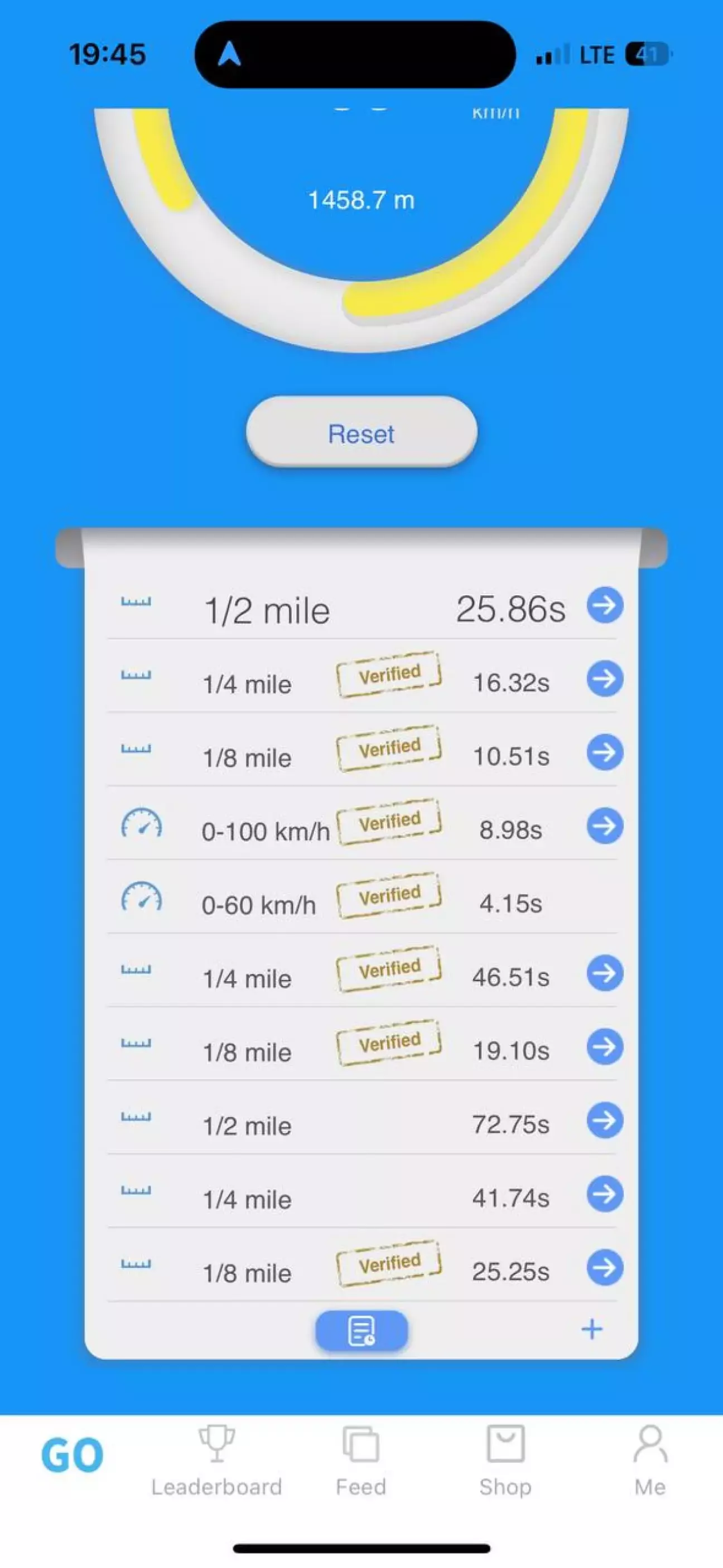 Ось такий результат ми отримали, найкраще що я виїхав це 8.98