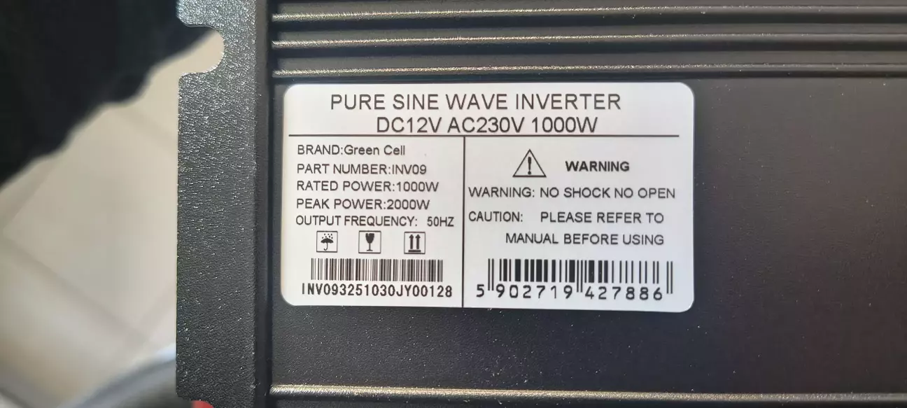 Пікова потужність 2000w, а стабільна - 1000w.