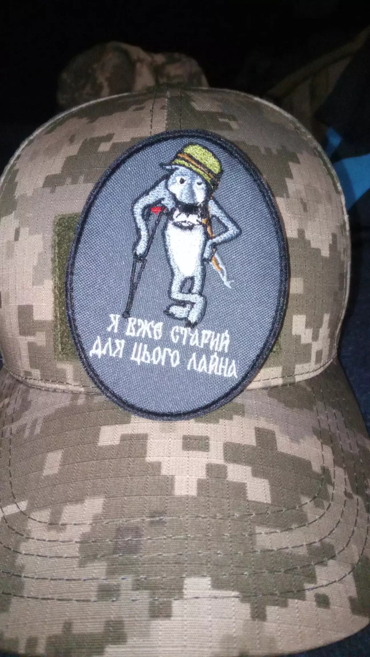 Шеврона я інвалід не знайшов, ходив з цим)