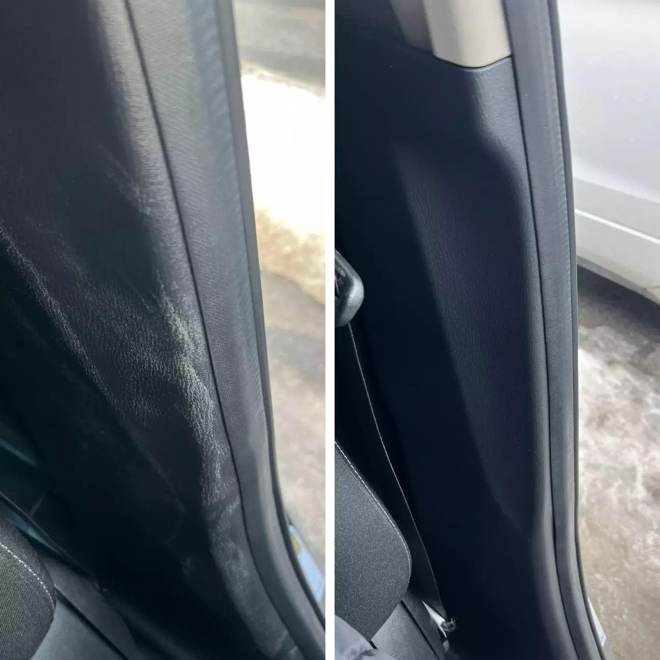 Заміним на нову OEM, нижню накладну стійки, яка була пошкоджена від подушки безпеки.