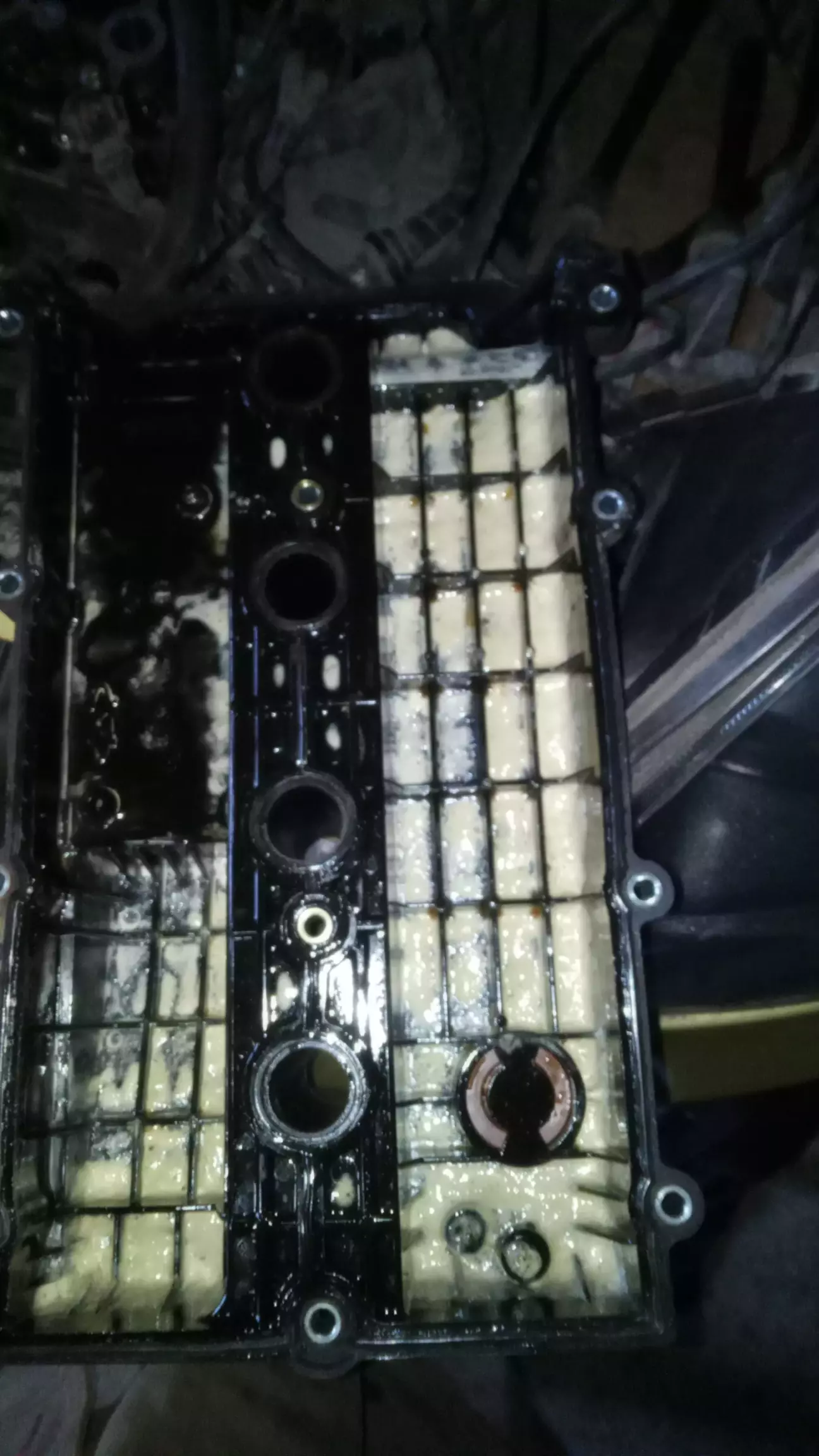 Кришка клапанів вигляд з середини