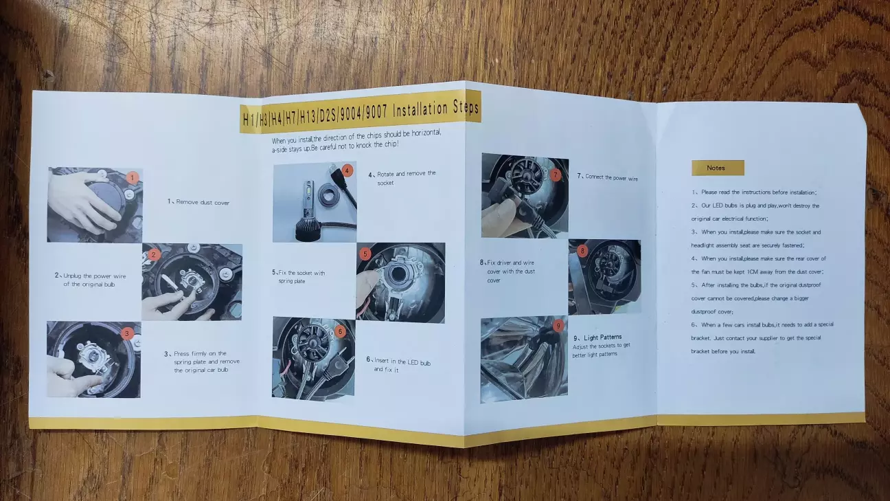 Dawn Knight K5C H4 4300K Installation Manual