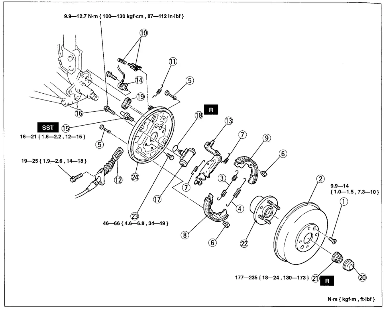 Вирізка з мануалу 96-го року: Задній барабан.