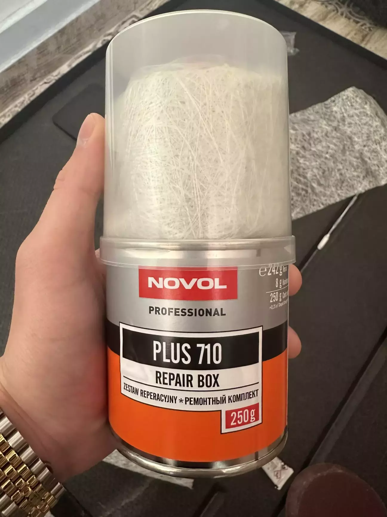 Ремкомлект: смола + скловолокно