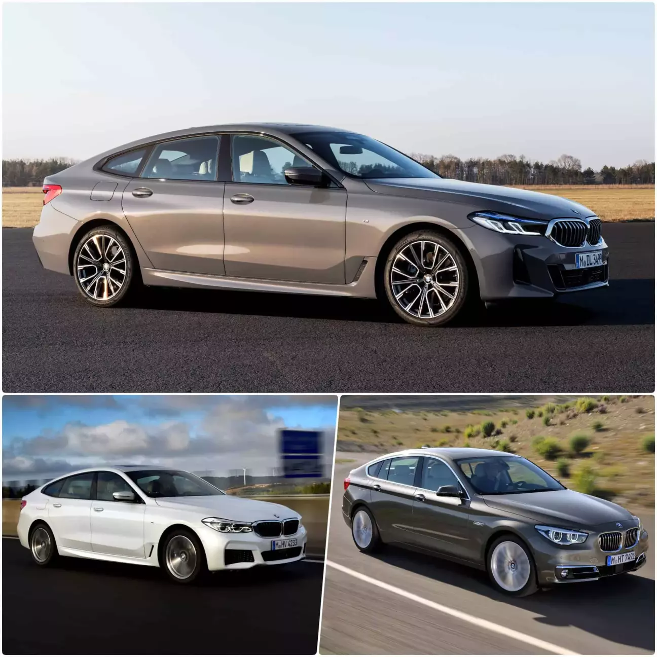 G32 LCI (угорі) - G32 pre-LCI (внизу зліва) - F07 (внизу справа)